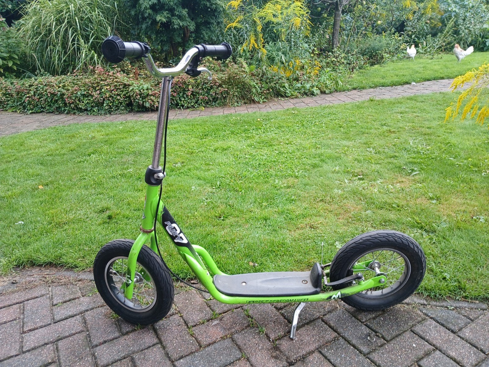 Groene step met grote wielen - Ideaal voor kinderen, Ophalen, Gebruikt, Gewone step, Onbekend