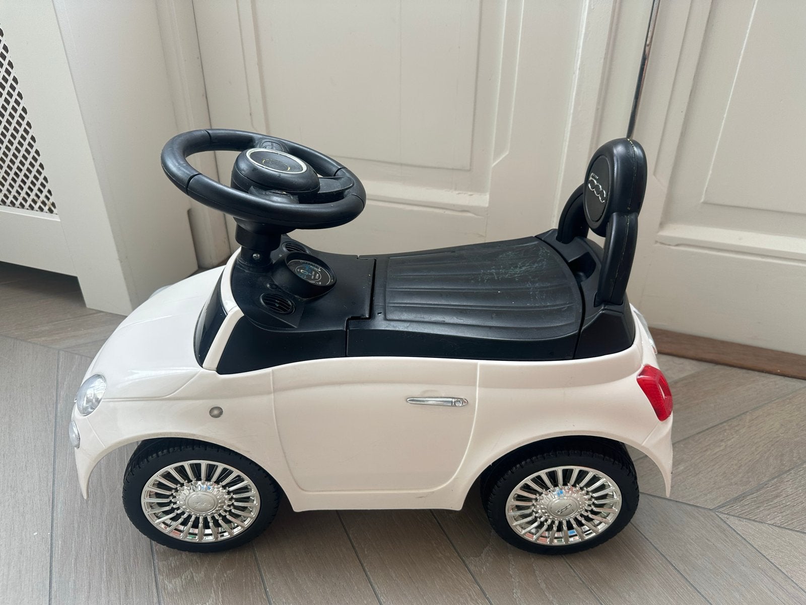 Witte Fiat 500 loopauto voor kinderen, Ophalen, Gebruikt