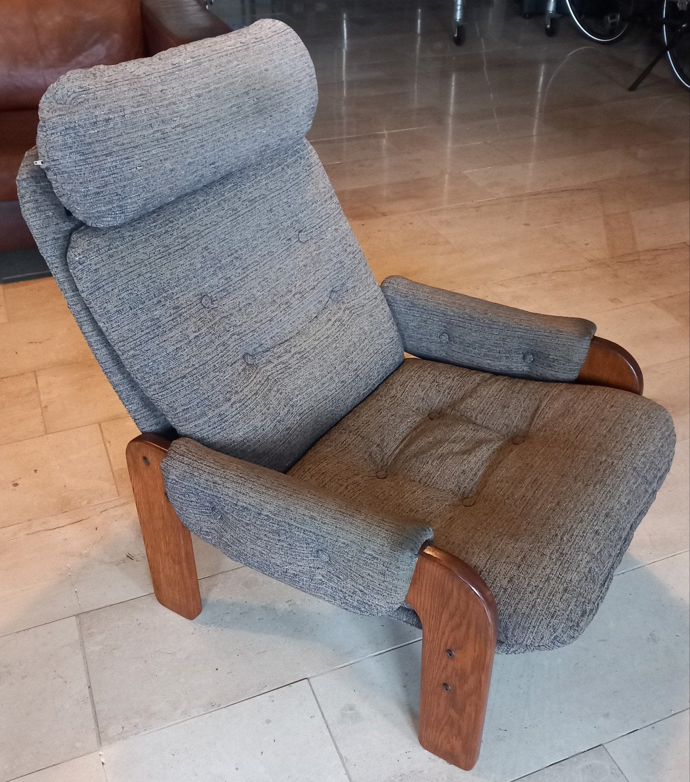 Vintage Scandinavische fauteuil jaren 60, Huis en Inrichting, Fauteuils, Ophalen, Gebruikt, 75 tot 100 cm, Nvt