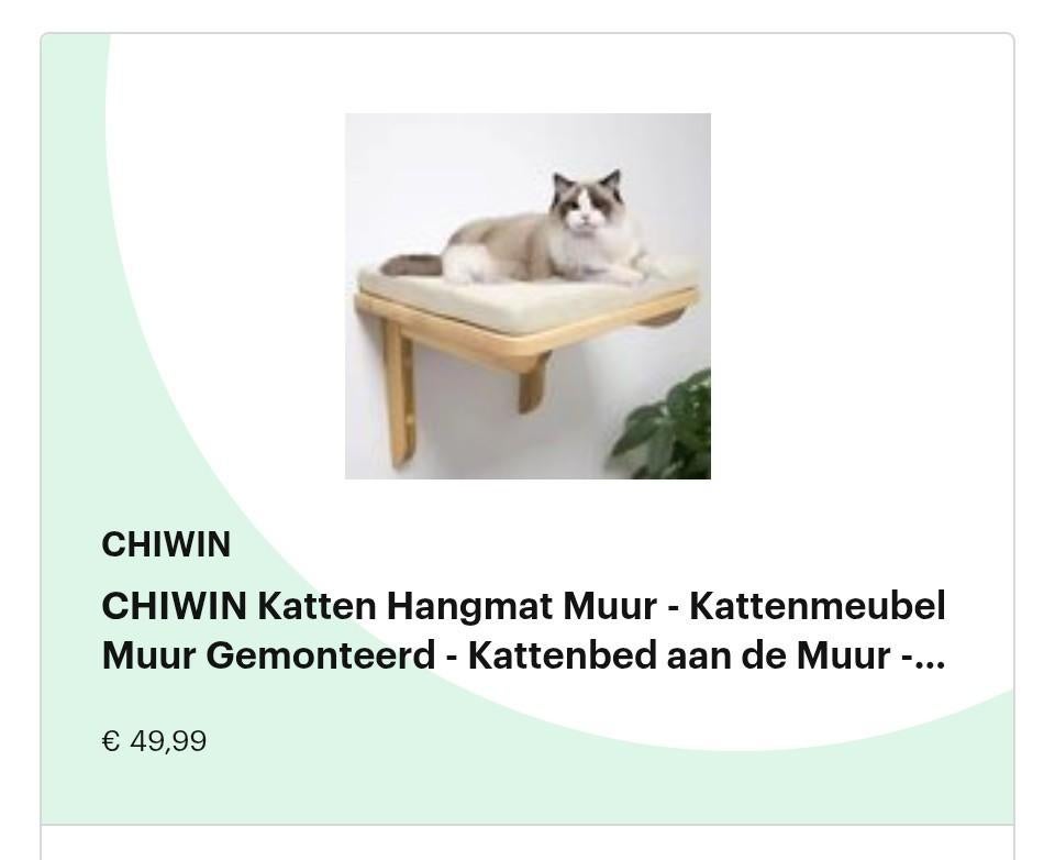 CHIWIN katten klimmuur; trap + plank met mandje, Ophalen, Nieuw, Overige