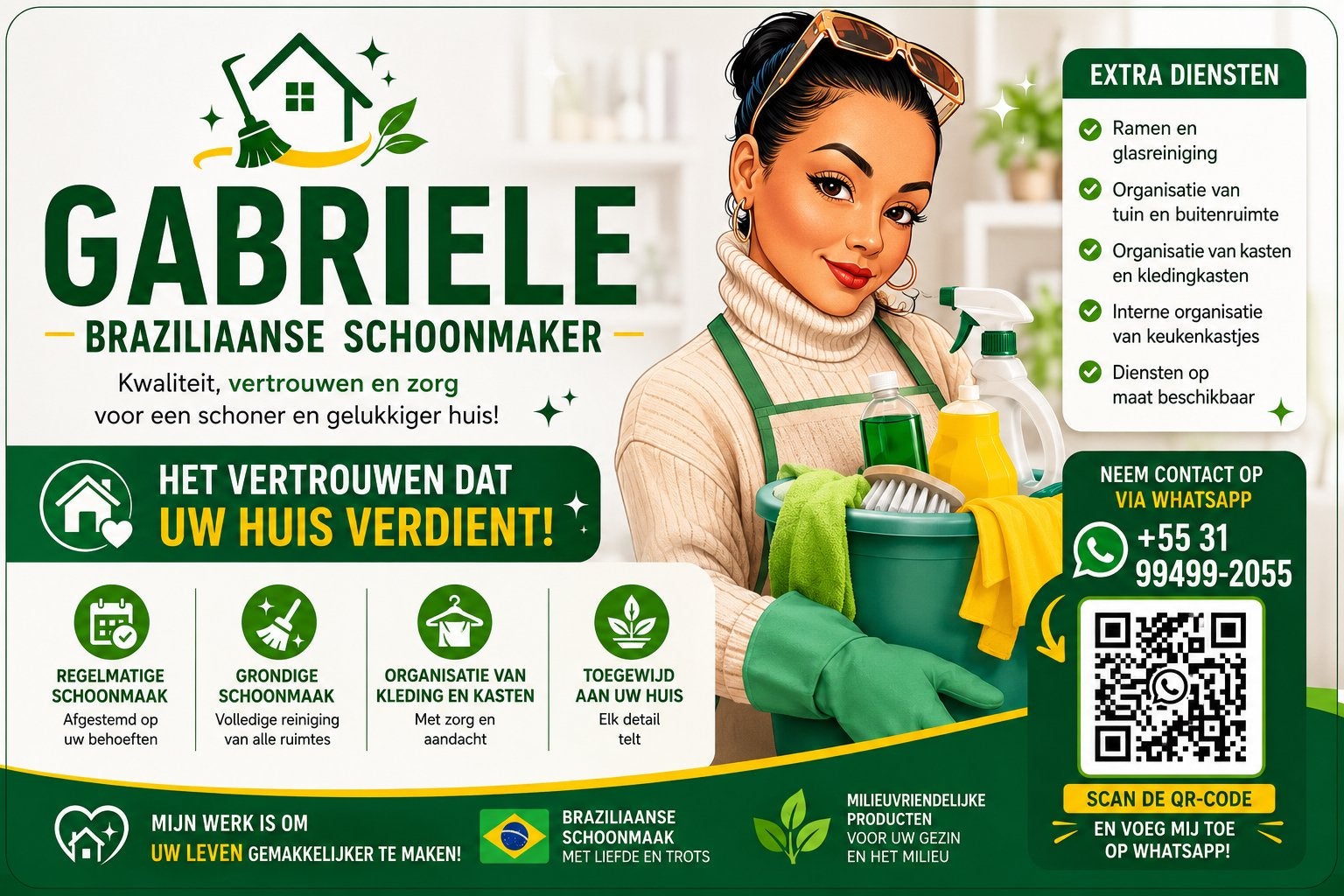 Braziliaanse schoonmaakster – Zaandam en omgeving