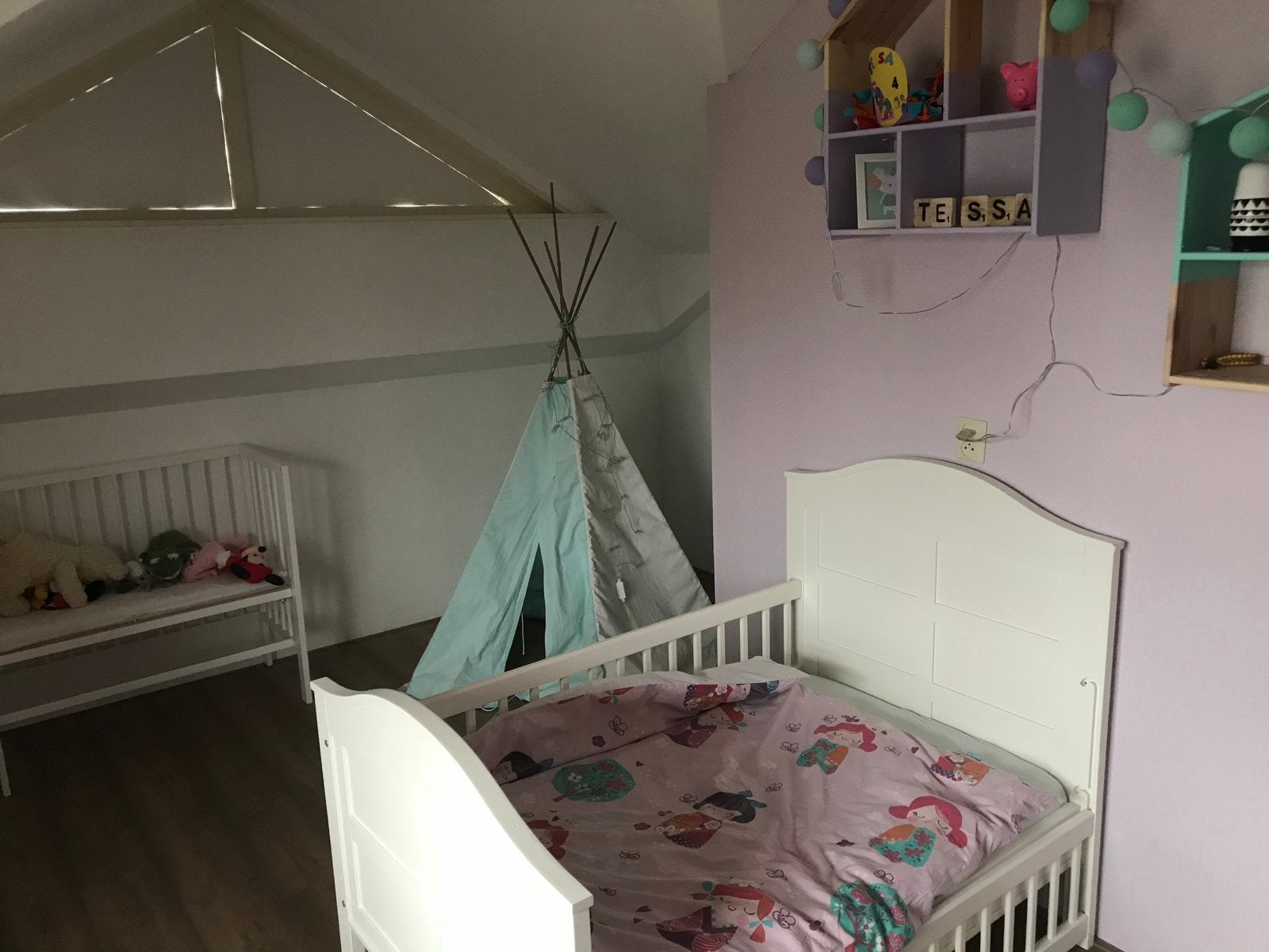Meegroei kinderbed (Tom&Lilly) met lattenbodem 80x200cm, Ophalen, Gebruikt, 70 tot 85 cm, Lattenbodem