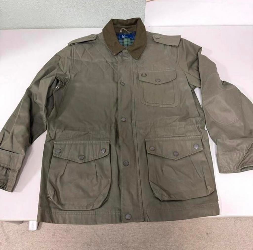 Fred Perry Wax Jacket J4206 – Maat M Als Nieuw Groene Jas, Maat 48/50 (M), Ophalen of Verzenden, Zo goed als nieuw, H