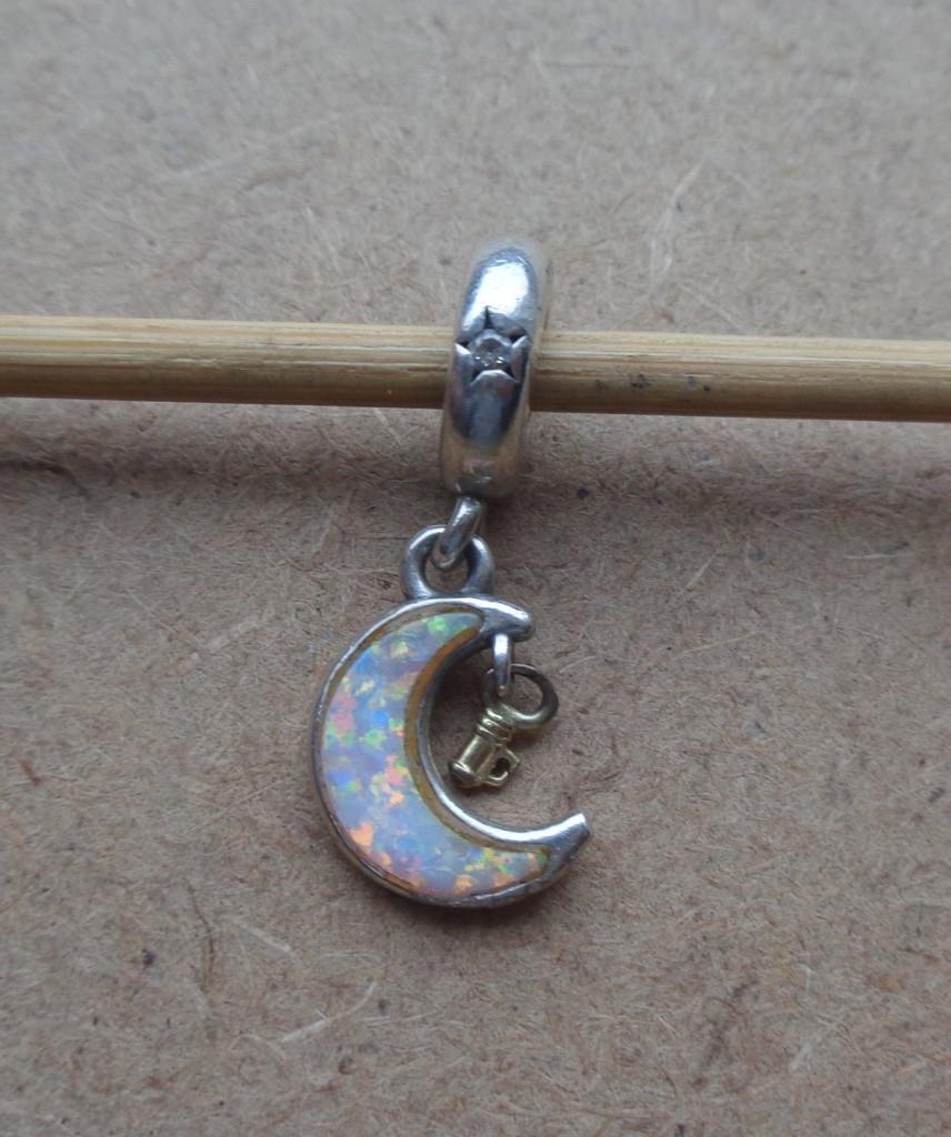 zilveren pandora bedel 'Believe in yourself' [415], Sieraden, Tassen en Uiterlijk, Bedels, Zo goed als nieuw, Overige merken, Zilver