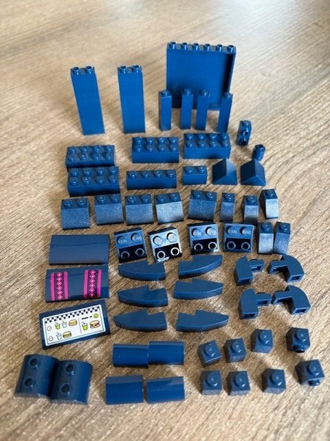 lego friends, moc div.  basis blokjes blauw (zie foto's), Kinderen en Baby's, Ophalen of Verzenden, Zo goed als nieuw, Losse stenen