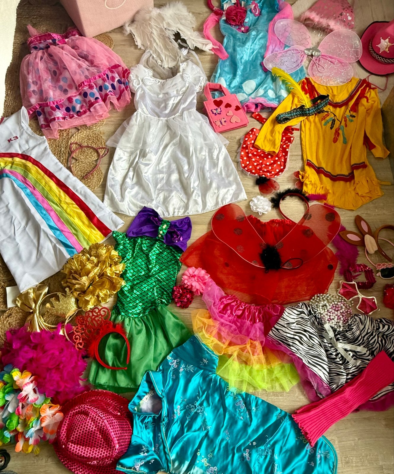 Te schattige verkleedkleding carnavalset voor meisjes, Ophalen of Verzenden, Zo goed als nieuw, 110 t/m 116, Meisje