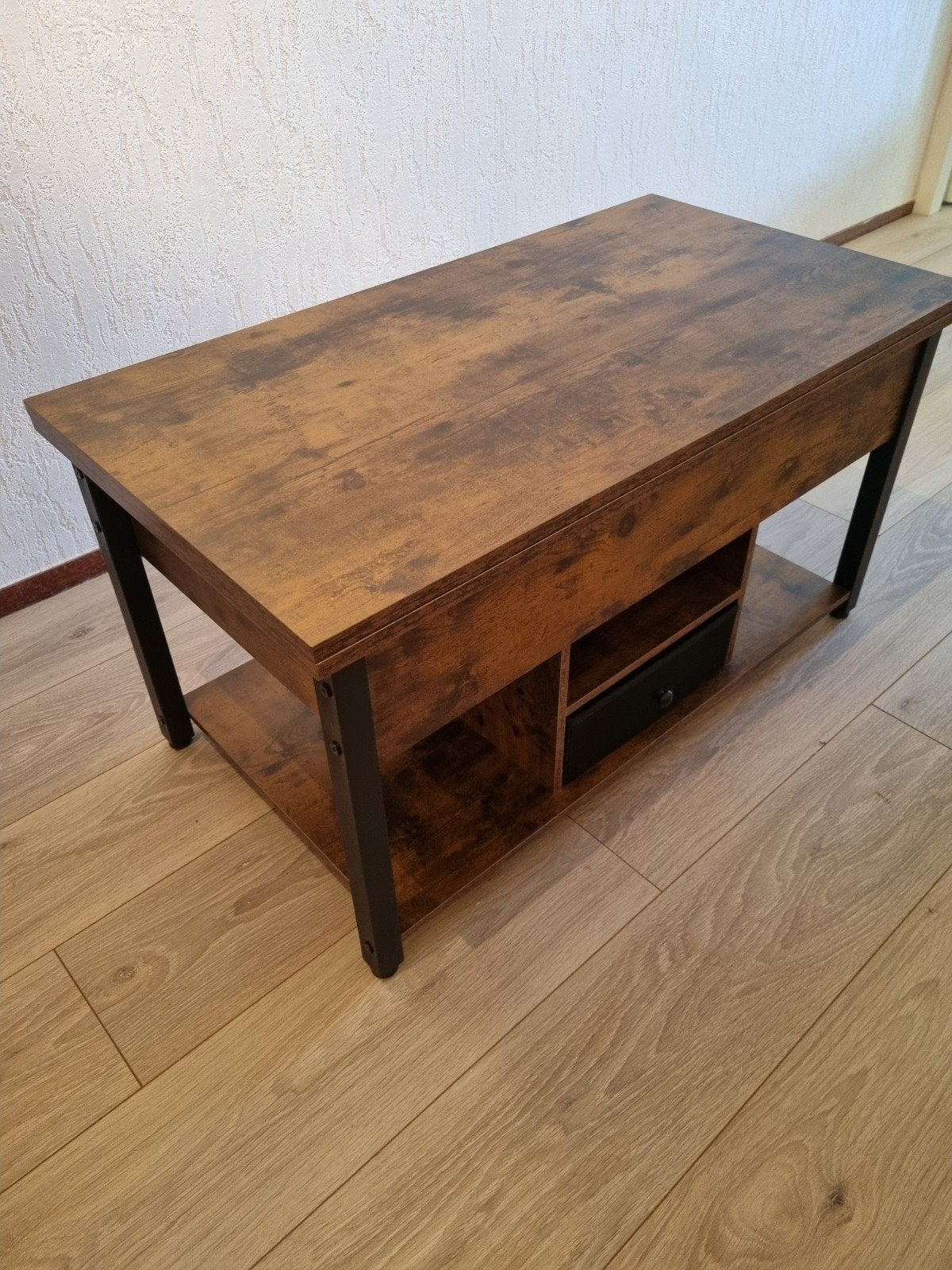 Salontafel met opklapbaar blad en opbergruimte, Ophalen of Verzenden