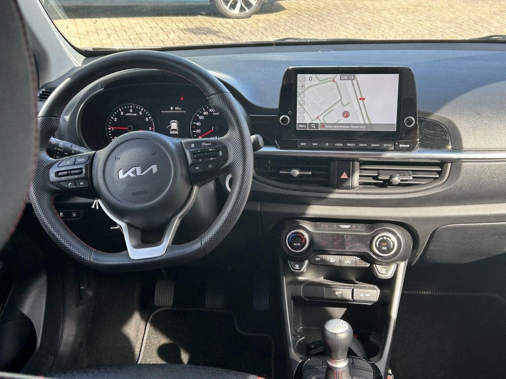 Kia Picanto 1.0 DPi GT-Line | Leder | Trekhaak | Climate Con, Auto's, Kia, Automatische klimaatregeling, Gebruikt, Met garantie (alle)
