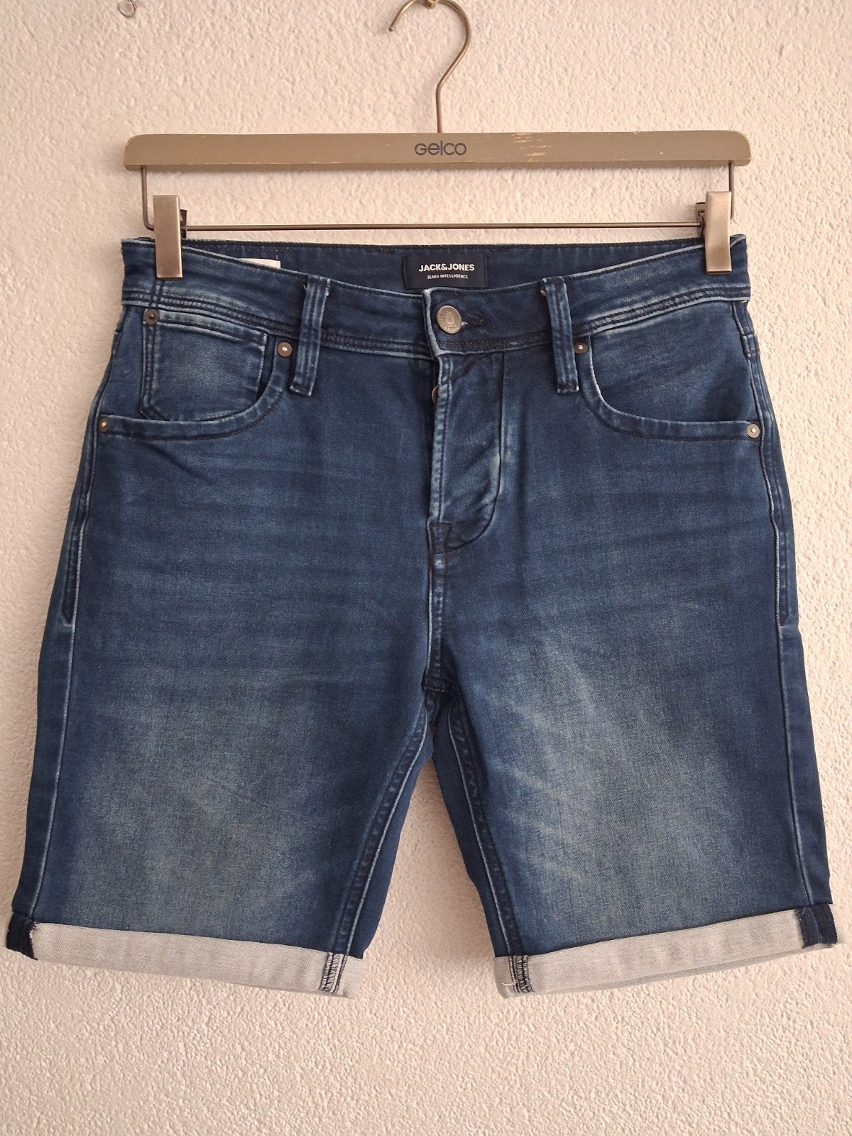 Jack & Jones Jeanshorts - Maat S, Blauw, W32 (confectie 46) of kleiner, Ophalen of Verzenden, Zo goed als nieuw