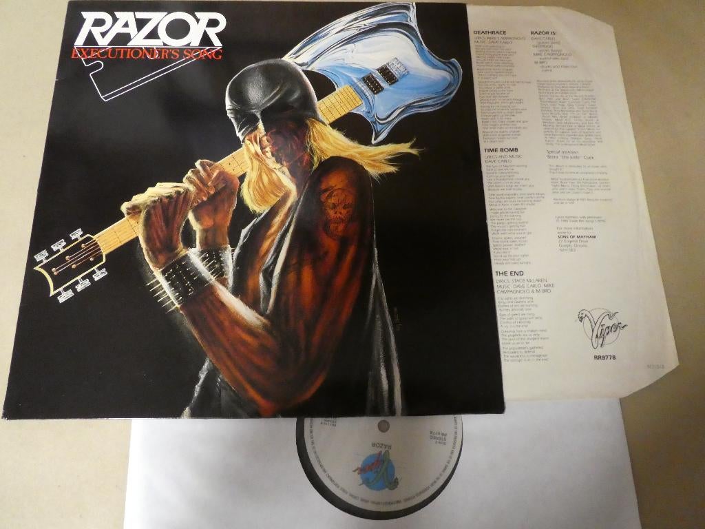 Razor – Executioner's Song (1985), Inclusief binnenhoes, Ophalen of Verzenden, Zo goed als nieuw