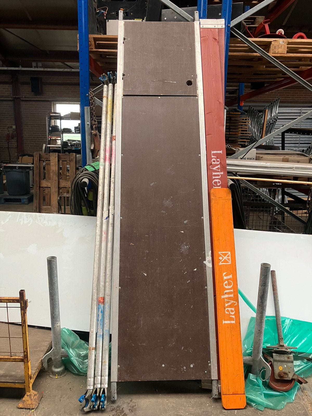 Layher Rolsteiger platforms vloer plateau 285 x 65 cm, Ophalen, 2 tot 5 meter, Gebruikt, Layher