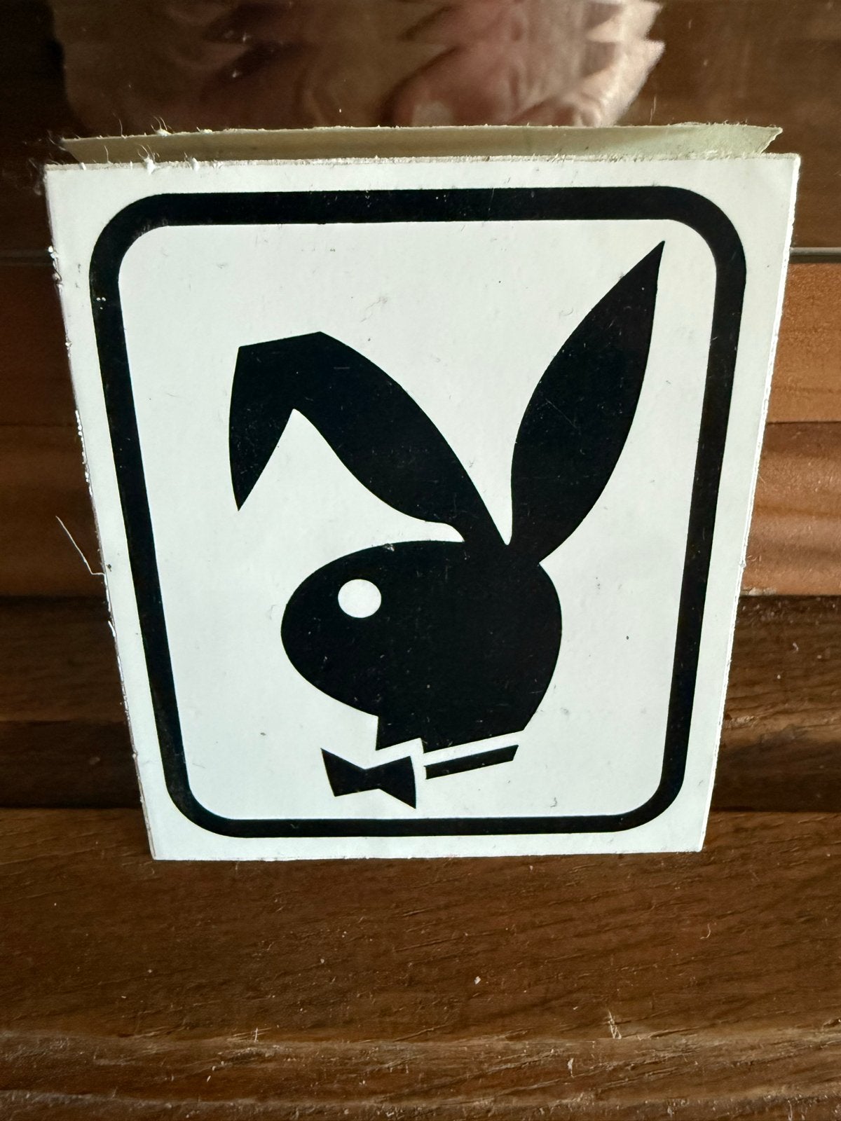 Vintage Playboy Bunny Logo Sticker, Ophalen of Verzenden, Zo goed als nieuw, Overige typen