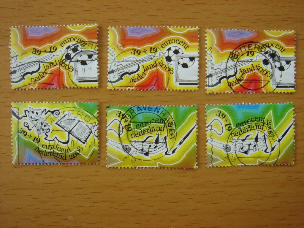 2003 Kinderzegels - Kind en Cultuur 6x, Ophalen of Verzenden, Na 1940, Gestempeld