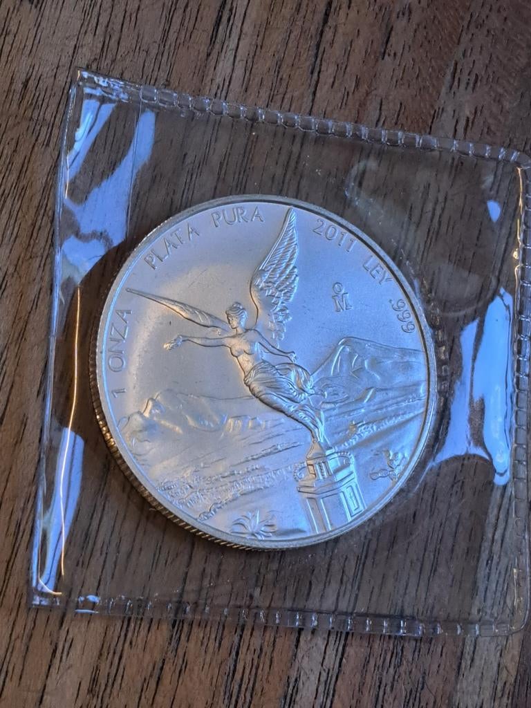 Mexico 1 onza plata pura 2011 Libertad, Ophalen of Verzenden, Zilver