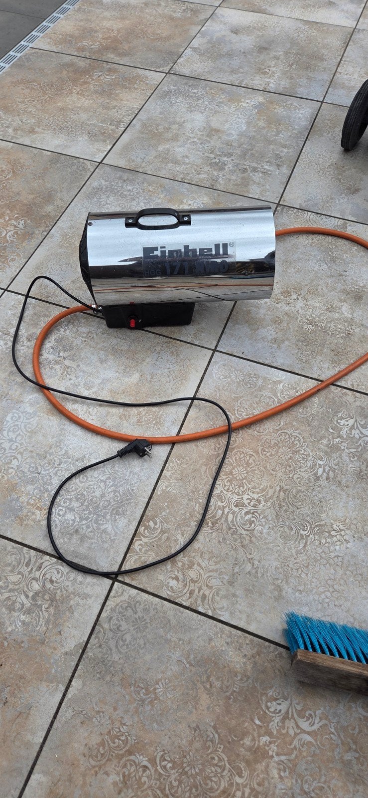 Einhell HGG 110 Niro heteluchtkanon gaskachel, Doe-het-zelf en Verbouw, Verwarming en Radiatoren, Ophalen, Gebruikt, Minder dan 30 cm