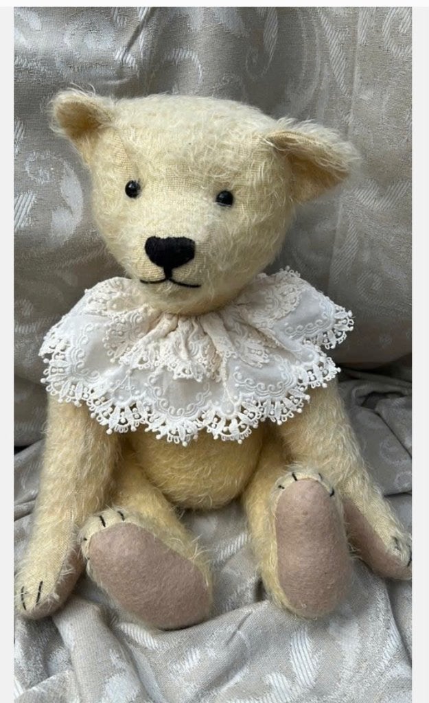Zware antiek beer 45 cm jaren ‘50 met schijf armen en benen, Verzamelen, Beren en Cherished Teddies, Overige merken, Gebruikt