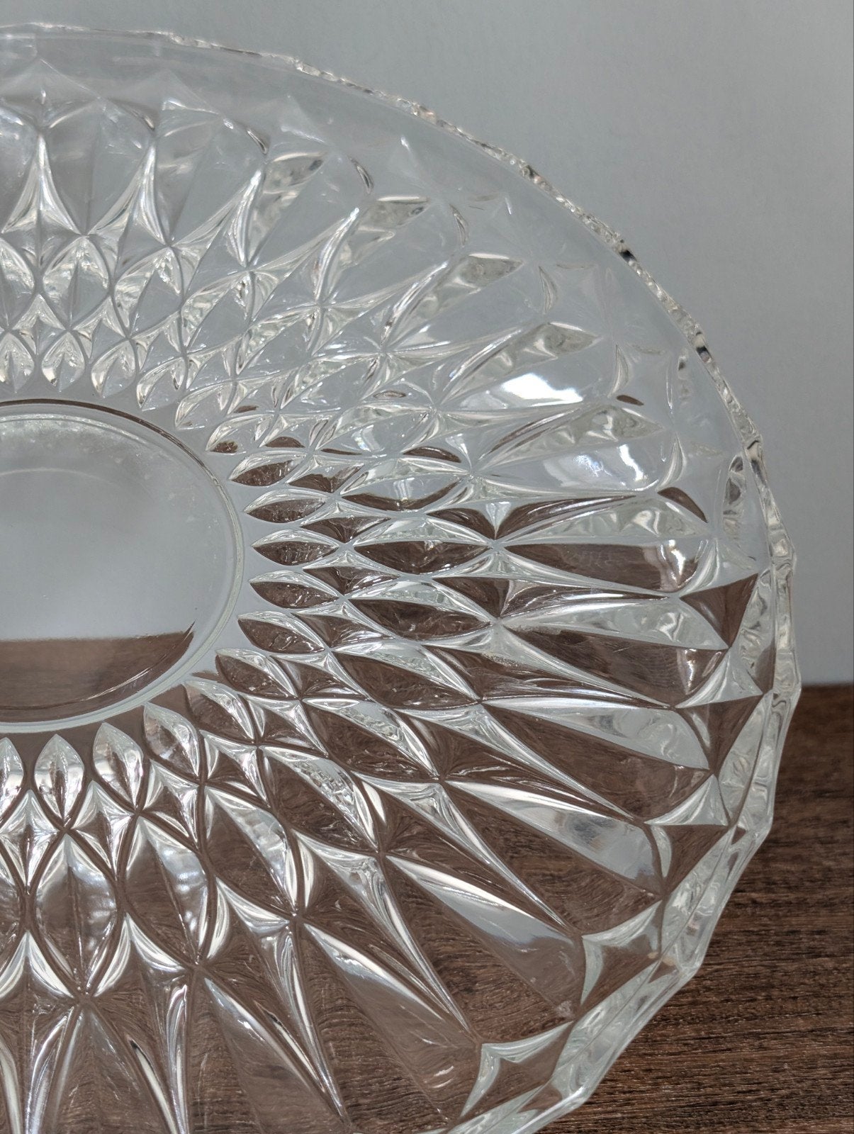 Vintage Kristallen Gebakschaal / Taartschaal 28cm als nieuw, Antiek en Kunst, Antiek | Glas en Kristal, Ophalen