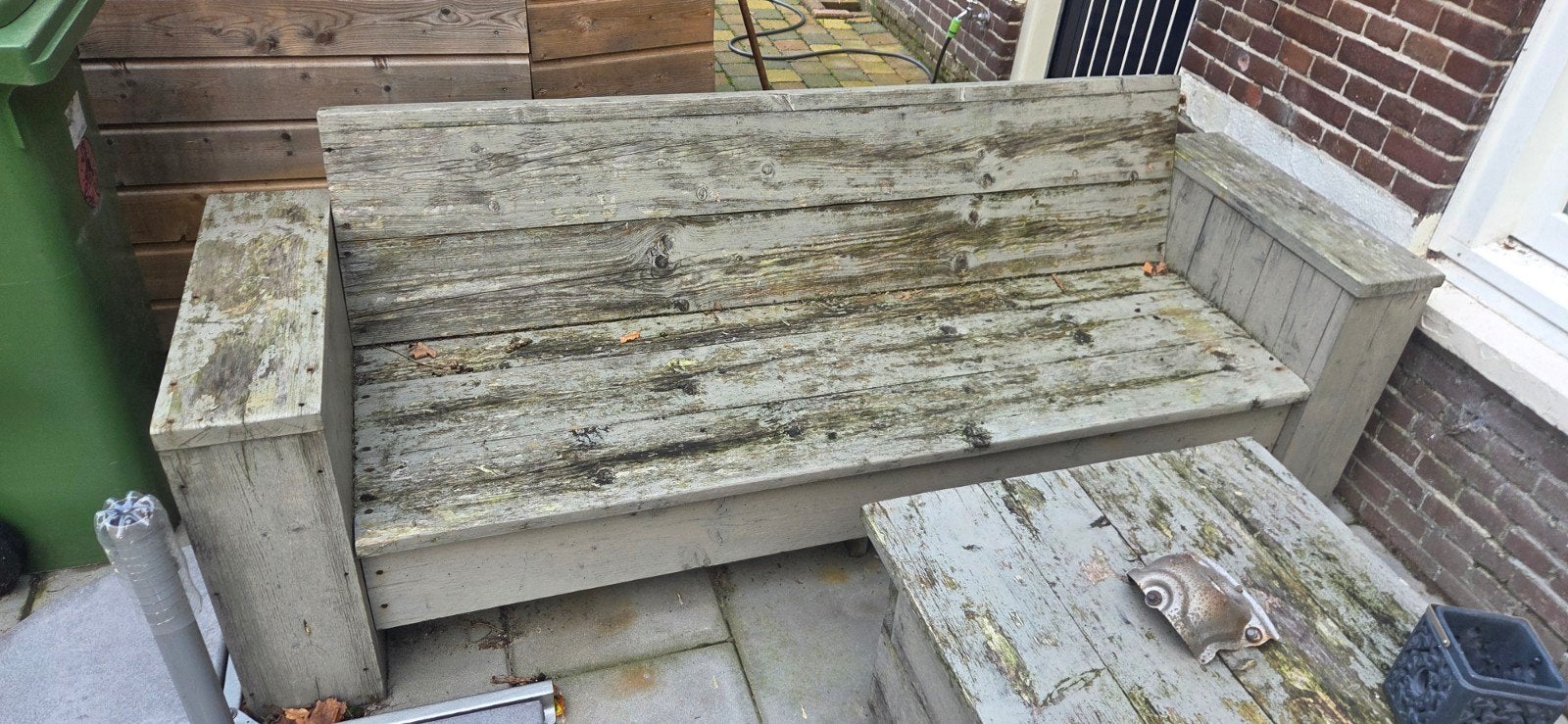 houten tuin bank