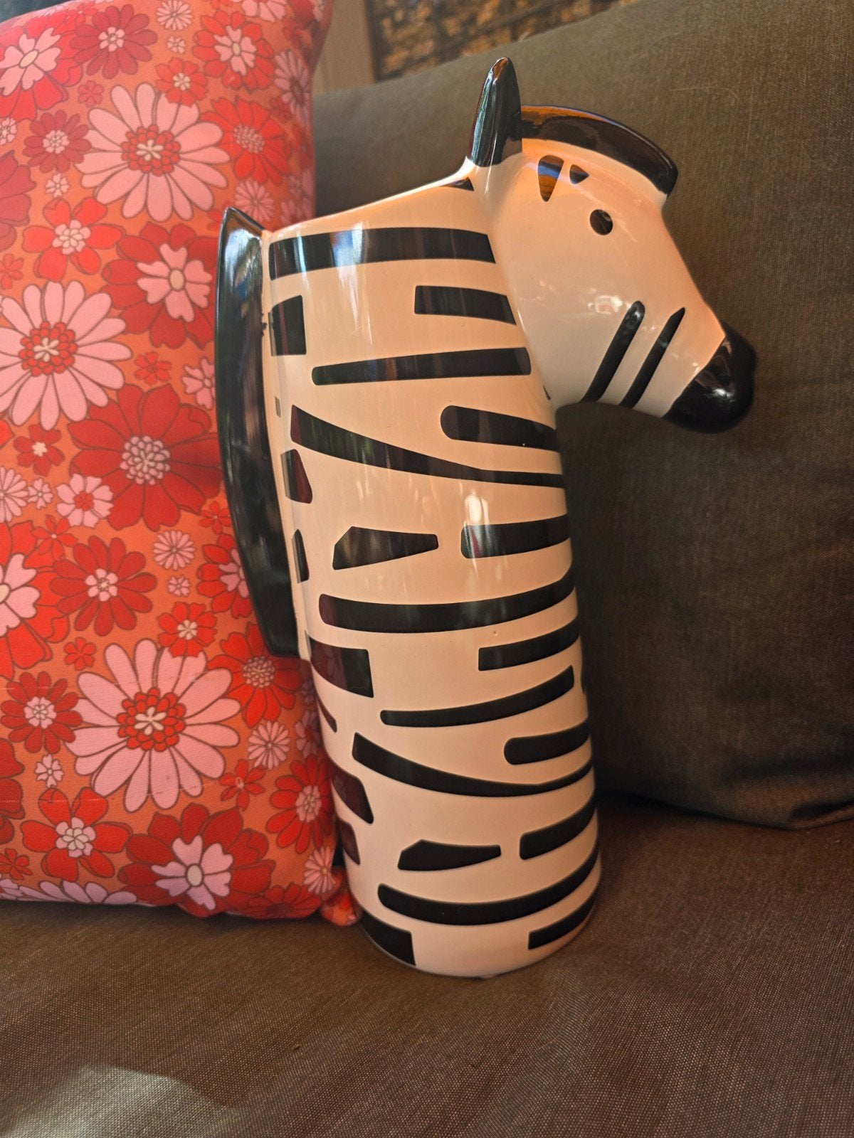 zebra vaas van de Hema groot, Huis en Inrichting, Woonaccessoires | Vazen, Met patroon/structuur, 27 cm, Ophalen of Verzenden