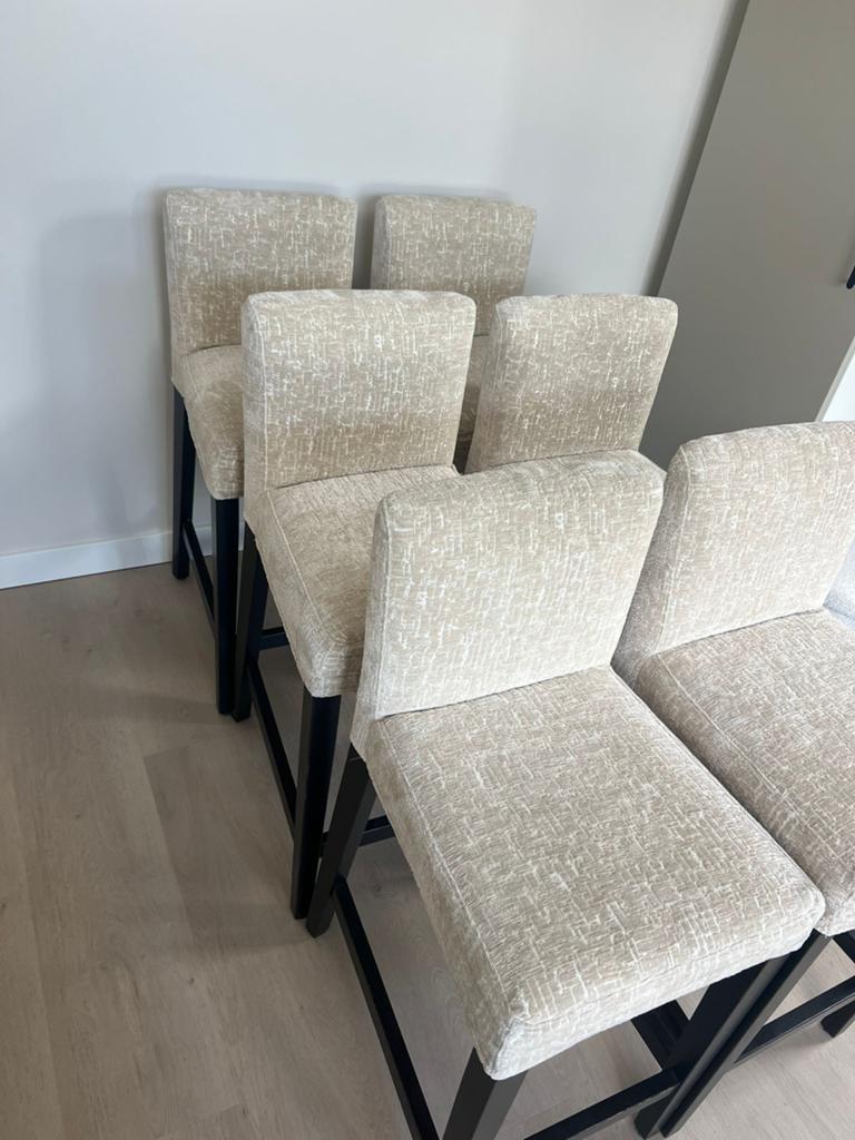 Set van 6 barkrukken, Ophalen, 5 krukken of meer, Met voetsteun, Zo goed als nieuw