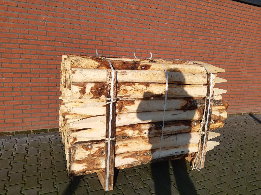 Kastanjehouten palen, heiningpalen, 180cm lang , 10/12cm dik, Tuin en Terras, Palen, Balken en Planken, Ophalen, Nieuw, 180 tot 250 cm