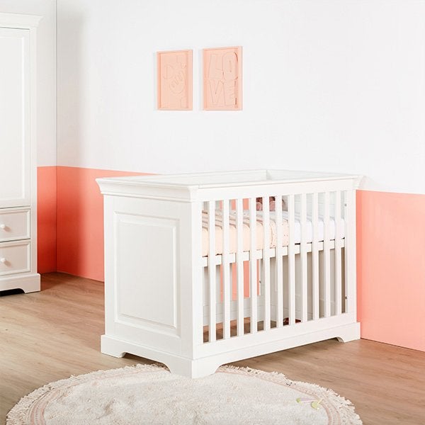 Kidsmill Chateau babybed 70x140 cm met compleet pakket, Kinderen en Baby's, Ophalen, 70 tot 85 cm, 140 tot 160 cm, Zo goed als nieuw