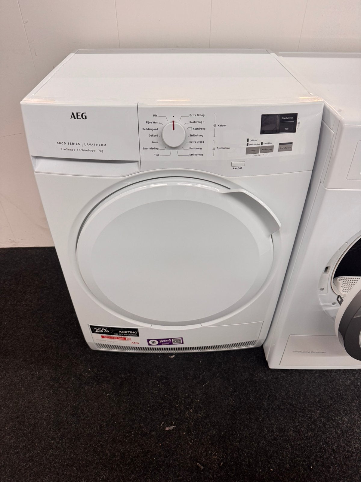 AEG CONDENSDROGER 7 KG met 1 jaar garantie, 6 tot 8 kg, N, Anti-kreukfase, N