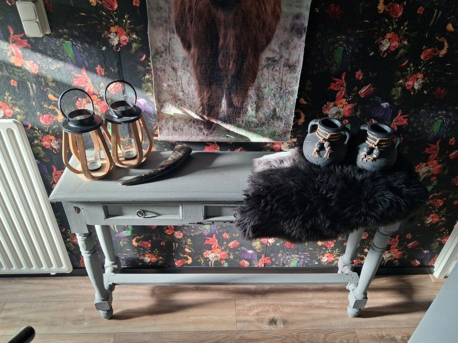 Landelijke sidetable, Ophalen, Gebruikt, 100 tot 150 cm, 25 tot 50 cm