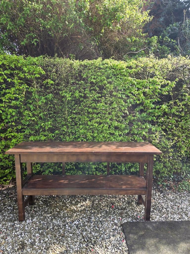 Sidetable hout, Ophalen, Gebruikt, 100 tot 150 cm, 25 tot 50 cm