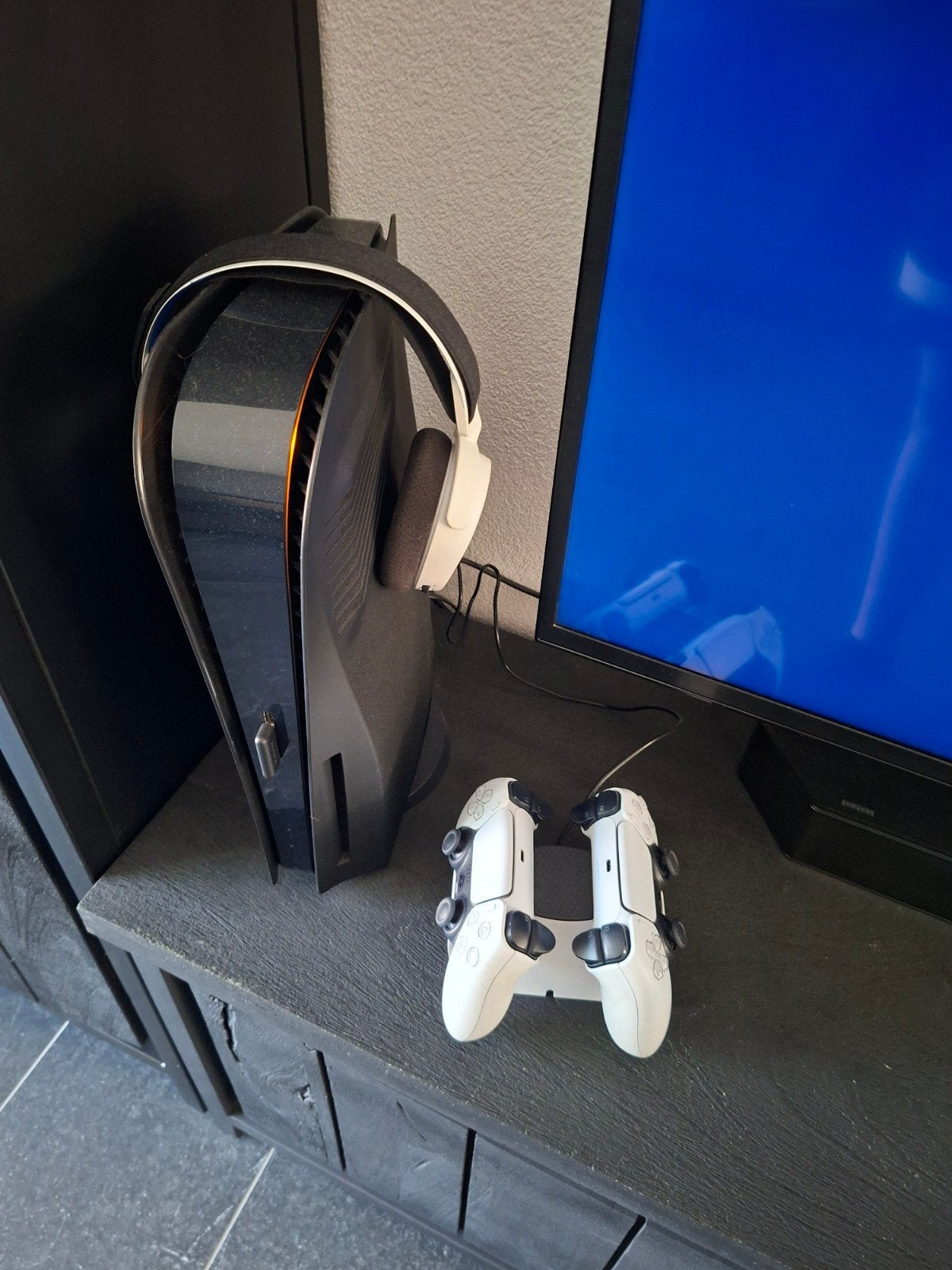ps 5 met 2 controllers en steelseries headset, Ophalen of Verzenden, Gebruikt