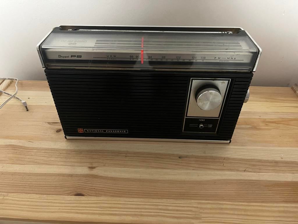 National Panasonic FM-AM 3-Band Radio - Goed werkend, Audio, Tv en Foto, Radio's, Ophalen of Verzenden, Gebruikt, Radio