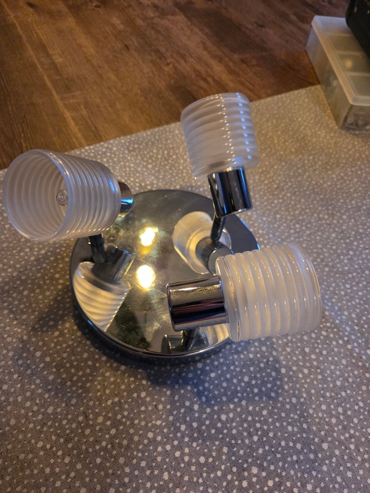 Plafondlamp - Werkt perfect, Huis en Inrichting, Ophalen, Zilver, Zo goed als nieuw, Plafondlamp