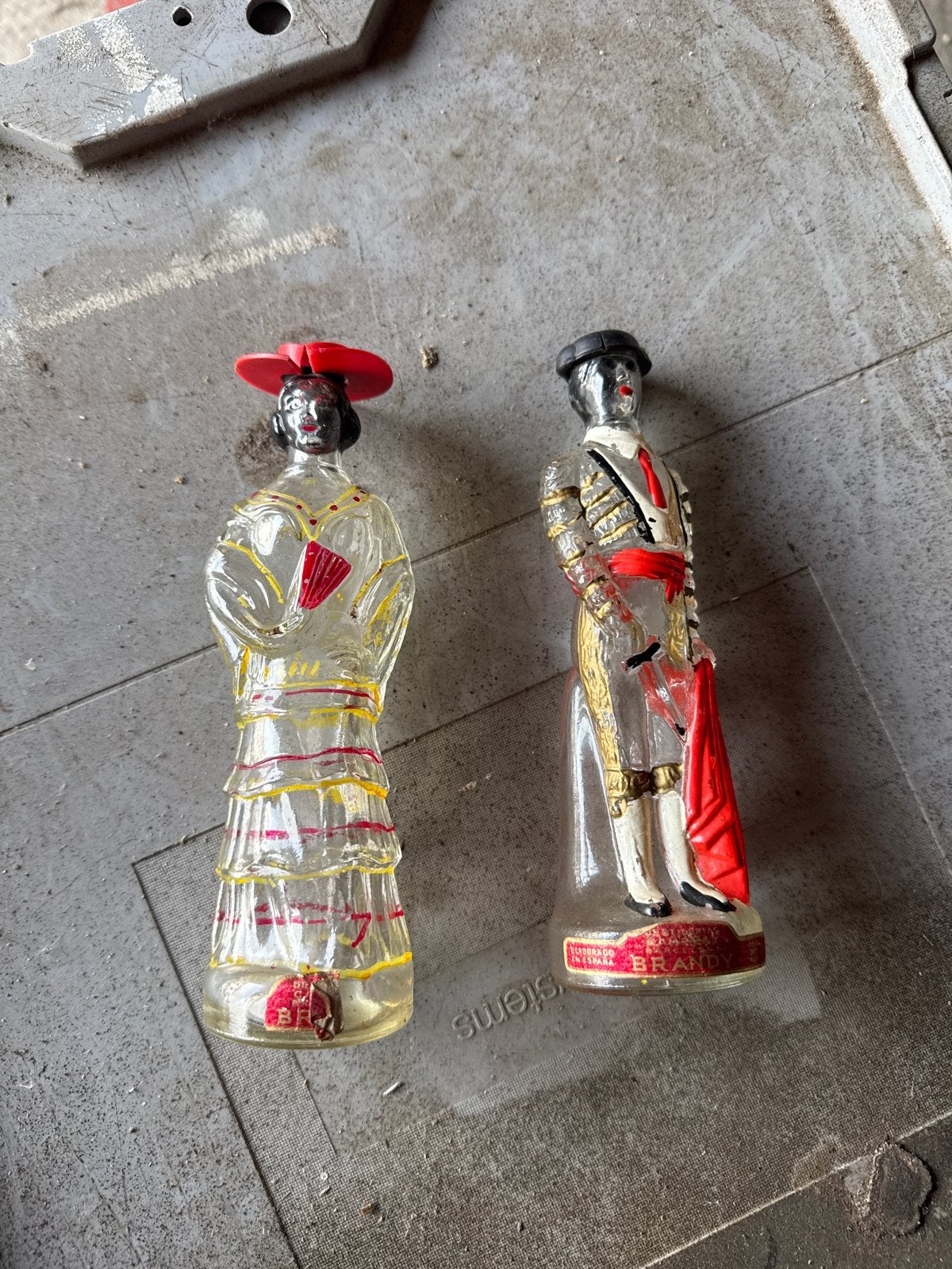 Vintage Spaanse Brandy Flesjes - Danseres & Torero, Antiek en Kunst, Ophalen of Verzenden
