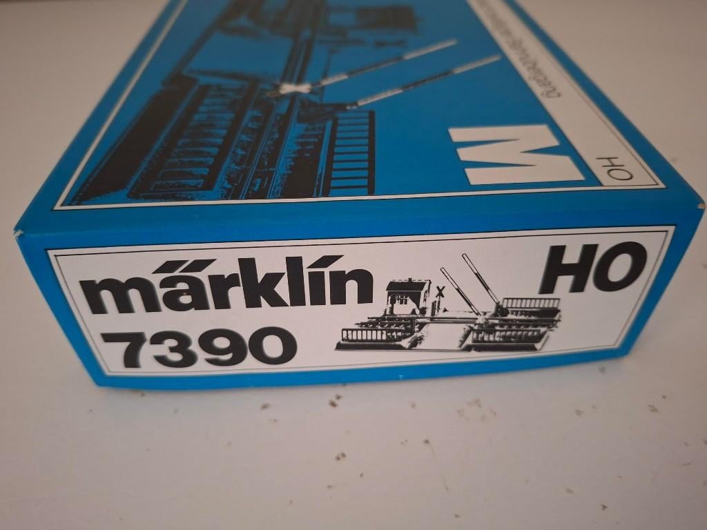 Märklin 7390 H0 Overweg mechanisch, Wisselstroom, Gebruikt, Overige typen, Ophalen of Verzenden