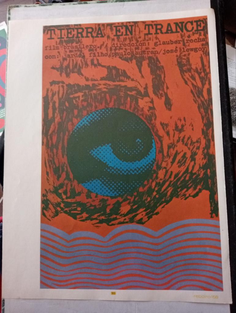 Braziliaanse film affiche Cuba 1970 Tierra en Trance, Ophalen of Verzenden