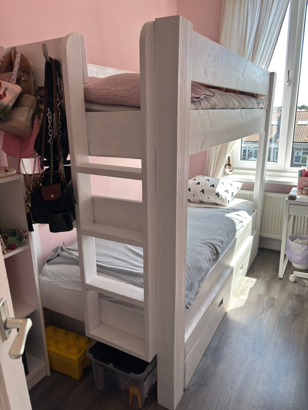 Gratis stapelbed, Huis en Inrichting, Slaapkamer | Stapelbedden en Hoogslapers, Ophalen, Gebruikt, 90 cm, 160 tot 180 cm