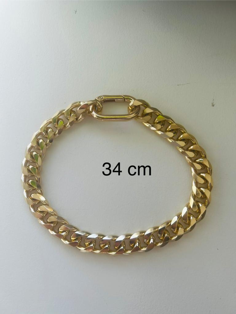 Goudkleurige hondenketting 34cm - Nieuw, Ophalen of Verzenden, Nieuw
