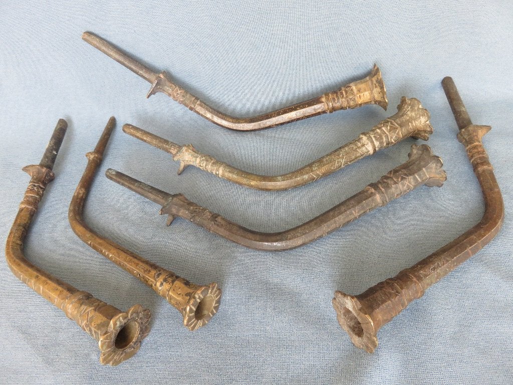 Antieke opium pijpen in brons - 18e - 19e eeuw, Antiek en Kunst, Antiek | Koper en Brons, Ophalen of Verzenden, Brons