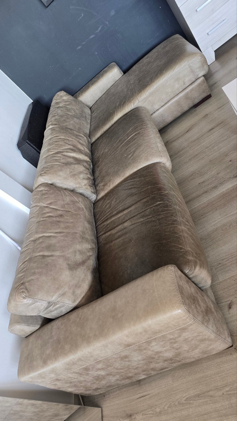 Leren Hoekbank, Ophalen, Gebruikt, Hoekbank, 300 cm of meer