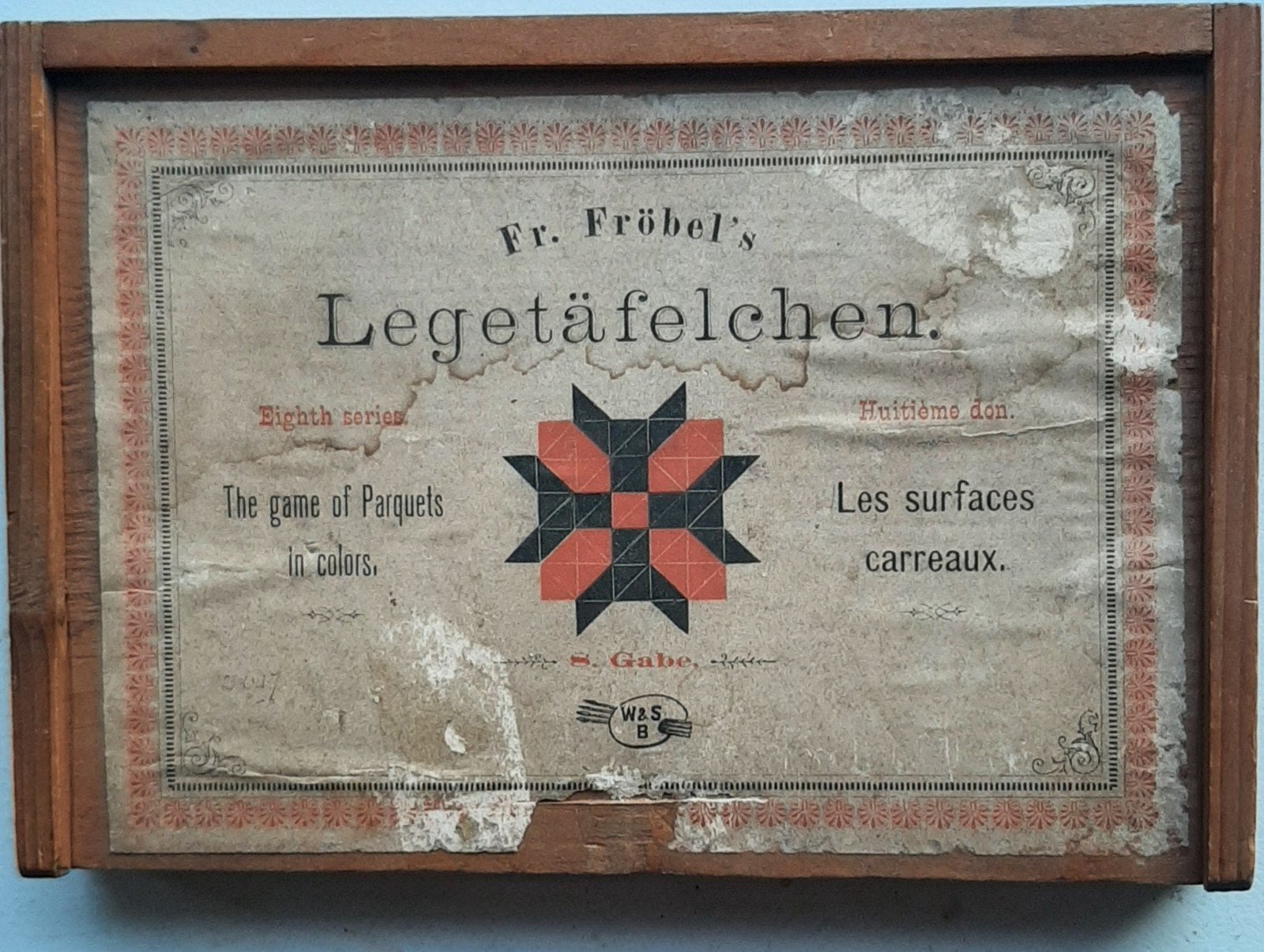 Antiek Fröbel's Legetäfelchen Educatief Spel, Ophalen of Verzenden