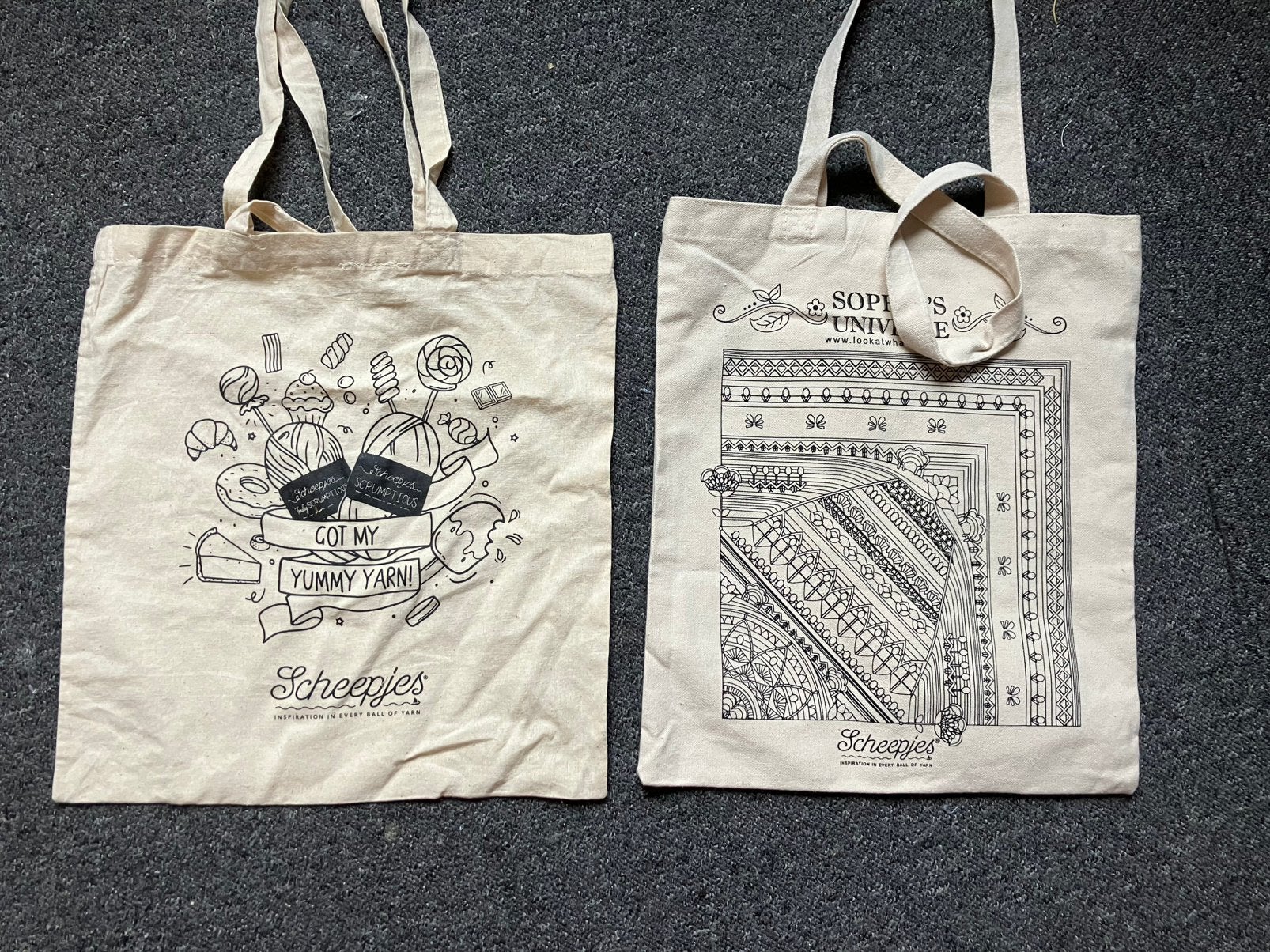 2 Scheepjes linnen  tasjes, Ophalen of Verzenden, Nieuw, Breien of Haken, Wol of Garen