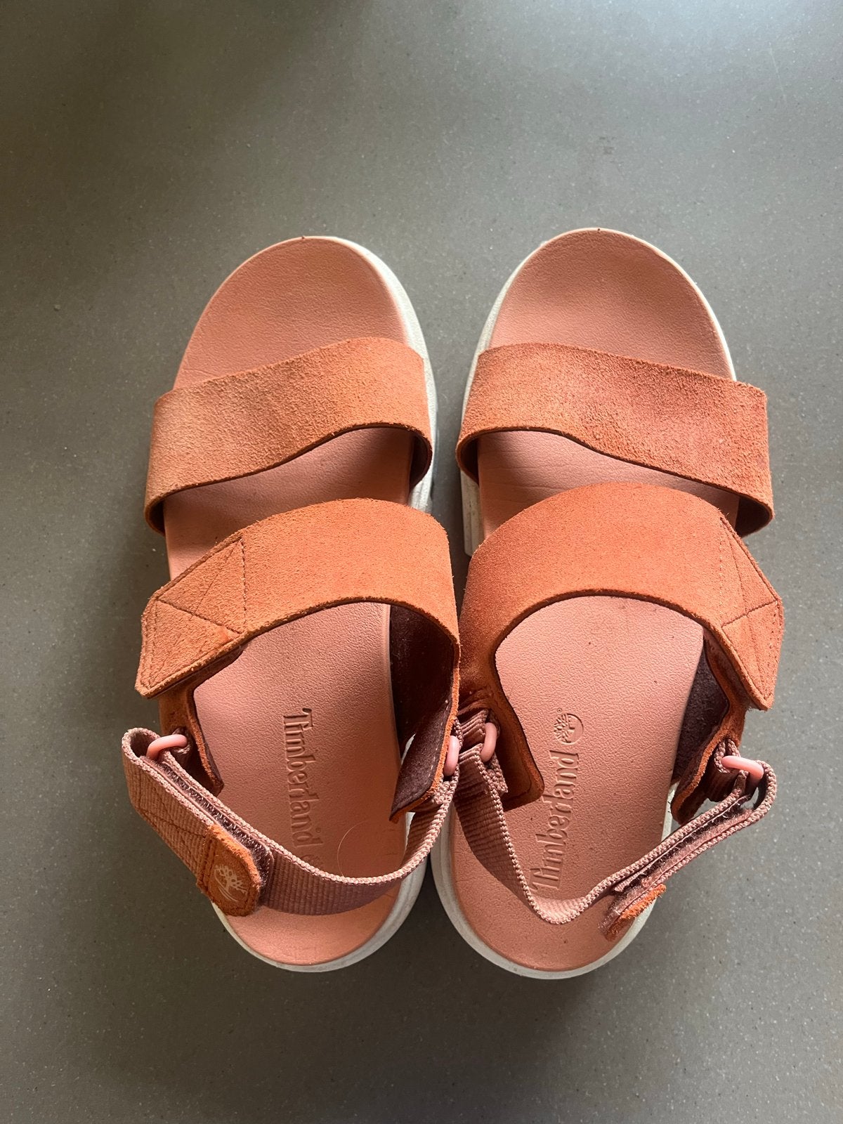 Timberland sandalen dames maat 39,5/40 oranje cognac, Ophalen of Verzenden, Zo goed als nieuw, Roze, Sandalen of Muiltjes