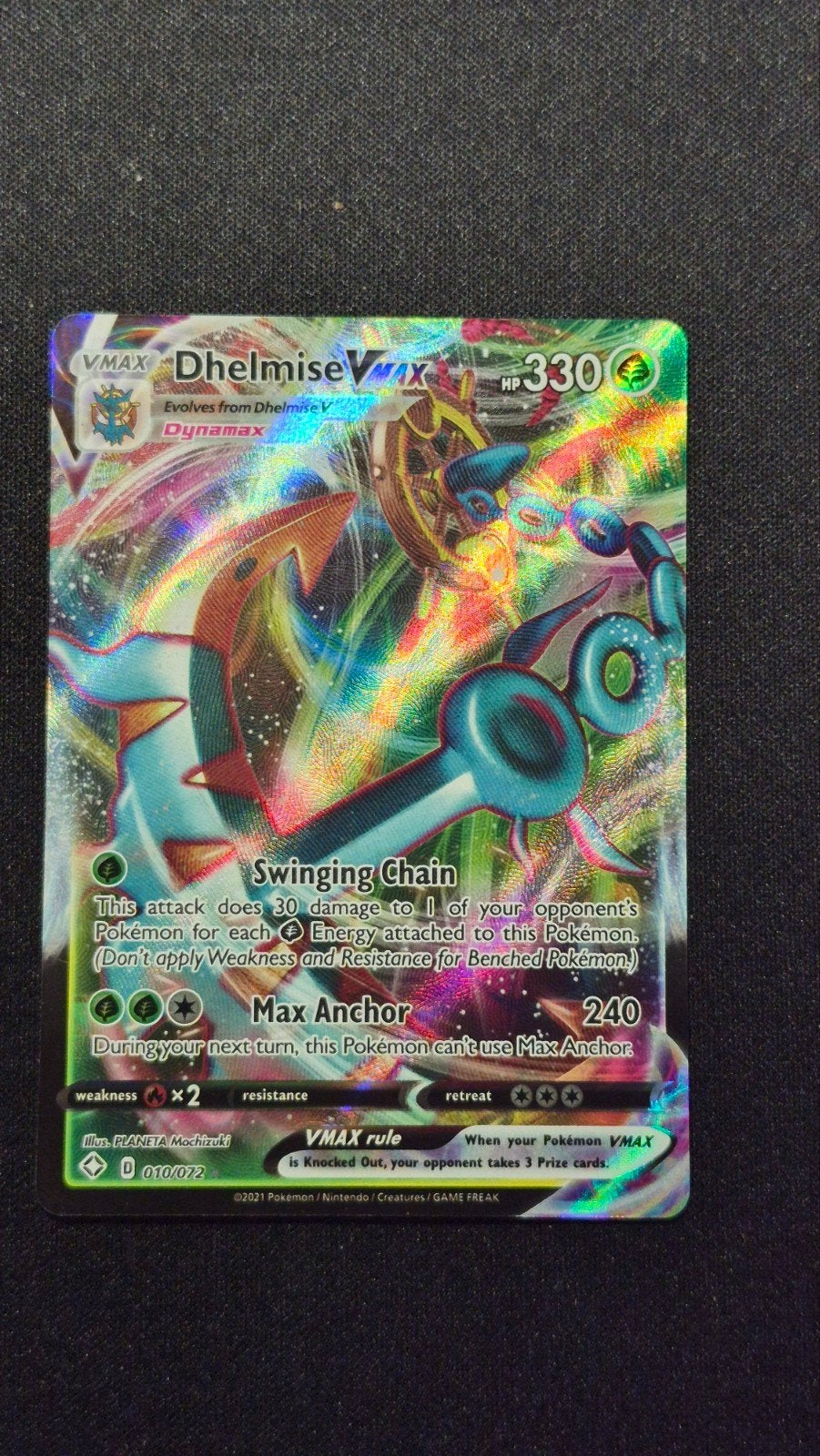 Dhelmise VMAX 010/072 – Shining Fates (2021), Hobby en Vrije tijd, Verzamelkaartspellen | Pokémon, Verzenden, Zo goed als nieuw