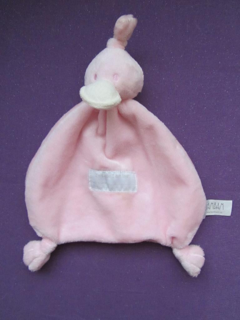 BAMBAM Knuffeldoekje EEND. ROZE. 27 CM **Nieuw**, Overige merken, Nieuw, Ophalen of Verzenden, Met label