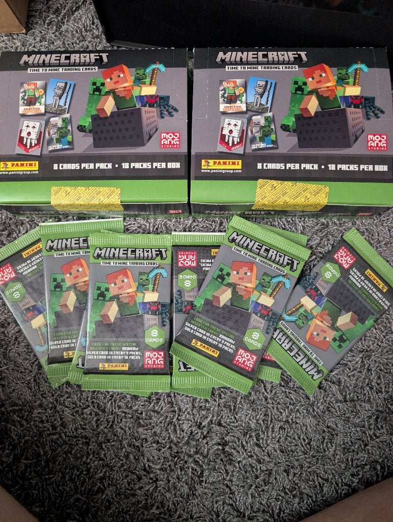 Minecraft trading cards packs & box, Ophalen of Verzenden, Nieuw