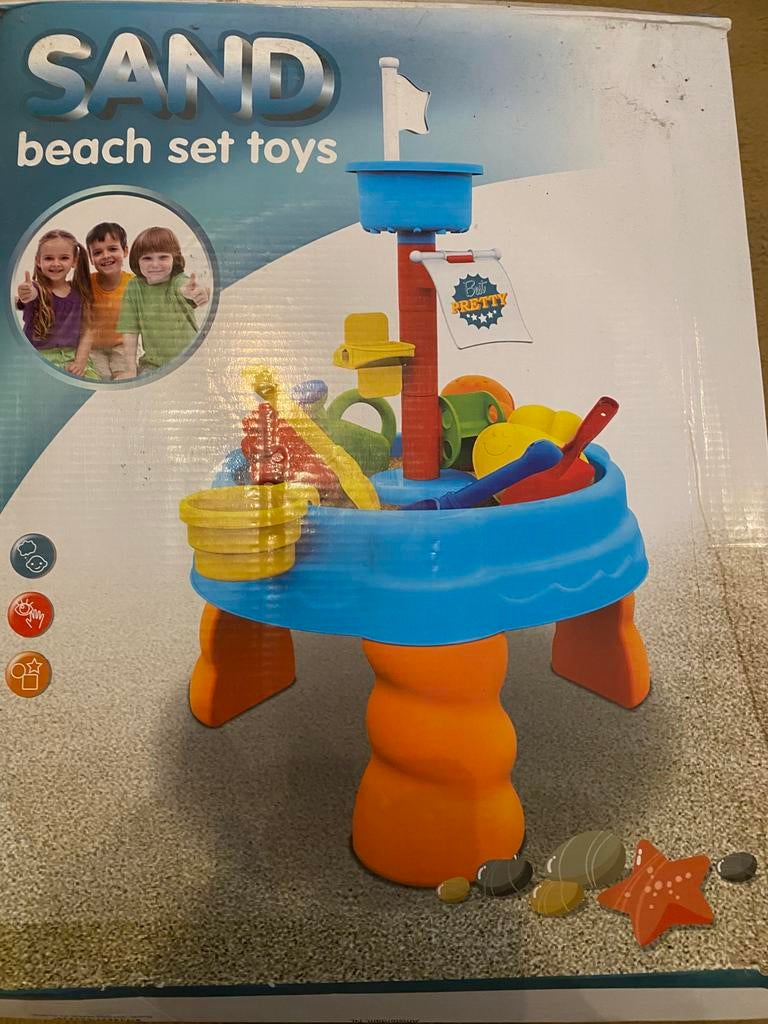 Zand- en watertafel beach set toys – compleet speelset, Kinderen en Baby's, Speelgoed | Speeltafels, Ophalen, Zo goed als nieuw