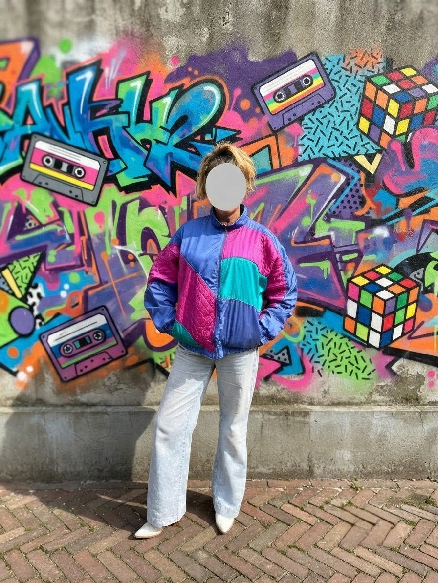 Uniek Vintage Jaren 80 C&A Rodeo Puffy Ski-jas / Tussenjas, Kleding | Dames, C&A Rodeo, Ophalen of Verzenden, Zo goed als nieuw