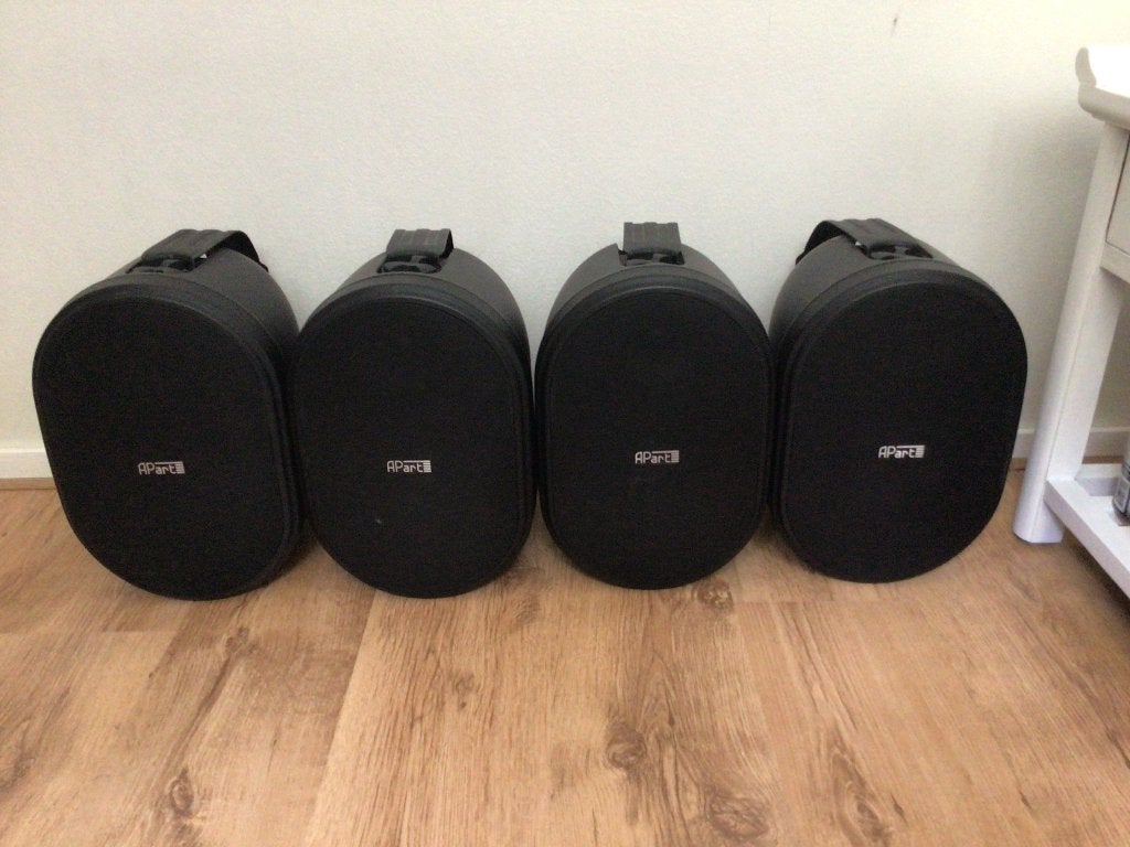 Apart boxen OVO8T zwart 4 stuks, Gebruikt, Inclusief muurbeugels, Speakerset, Minder dan 60 watt
