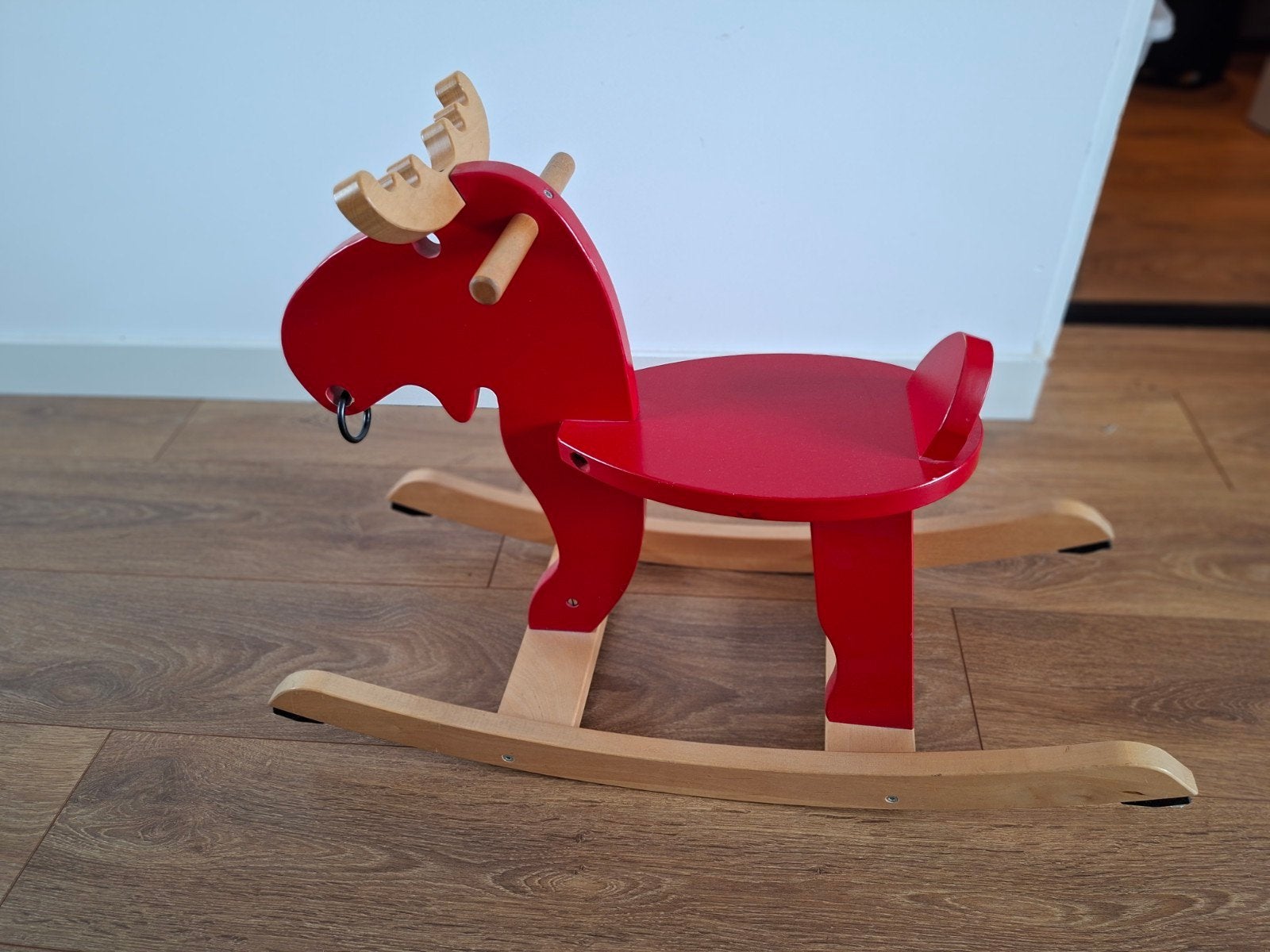 IKEA Schommel Elch Rood - Houten Schommeldier, Ophalen of Verzenden, Zo goed als nieuw, Overige typen