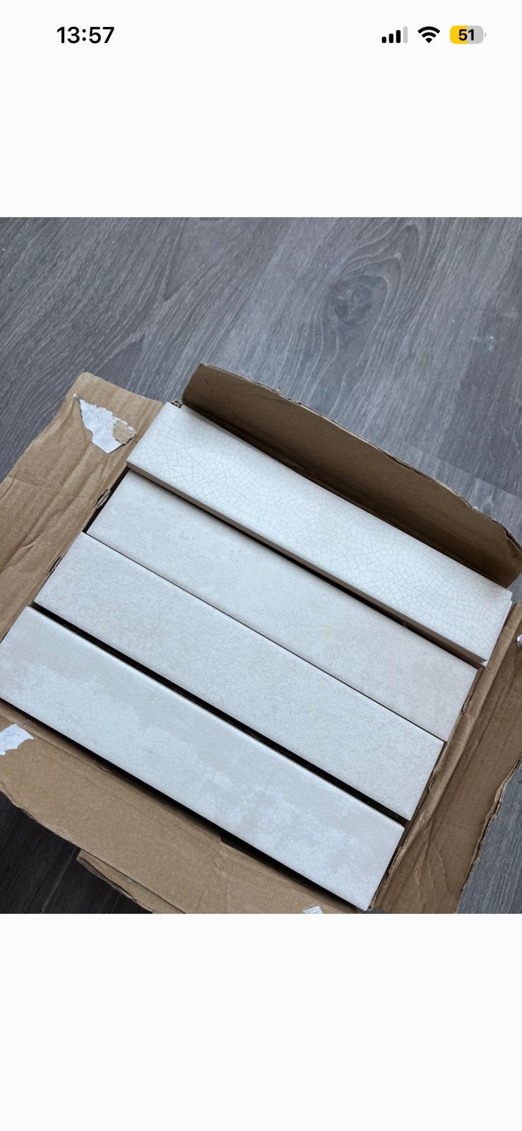 Nieuwe wandtegels 5x25, Ophalen, Zo goed als nieuw, Minder dan 5 m², 20 tot 40 cm